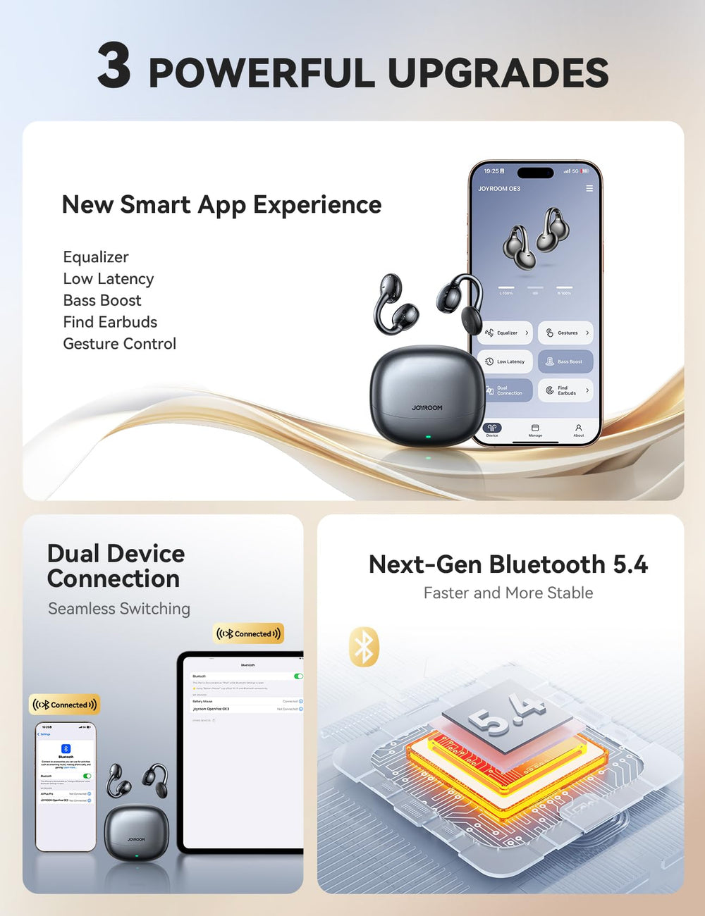 JOYROOM OE3 Audio App for personalized EQ and Find My Earbuds