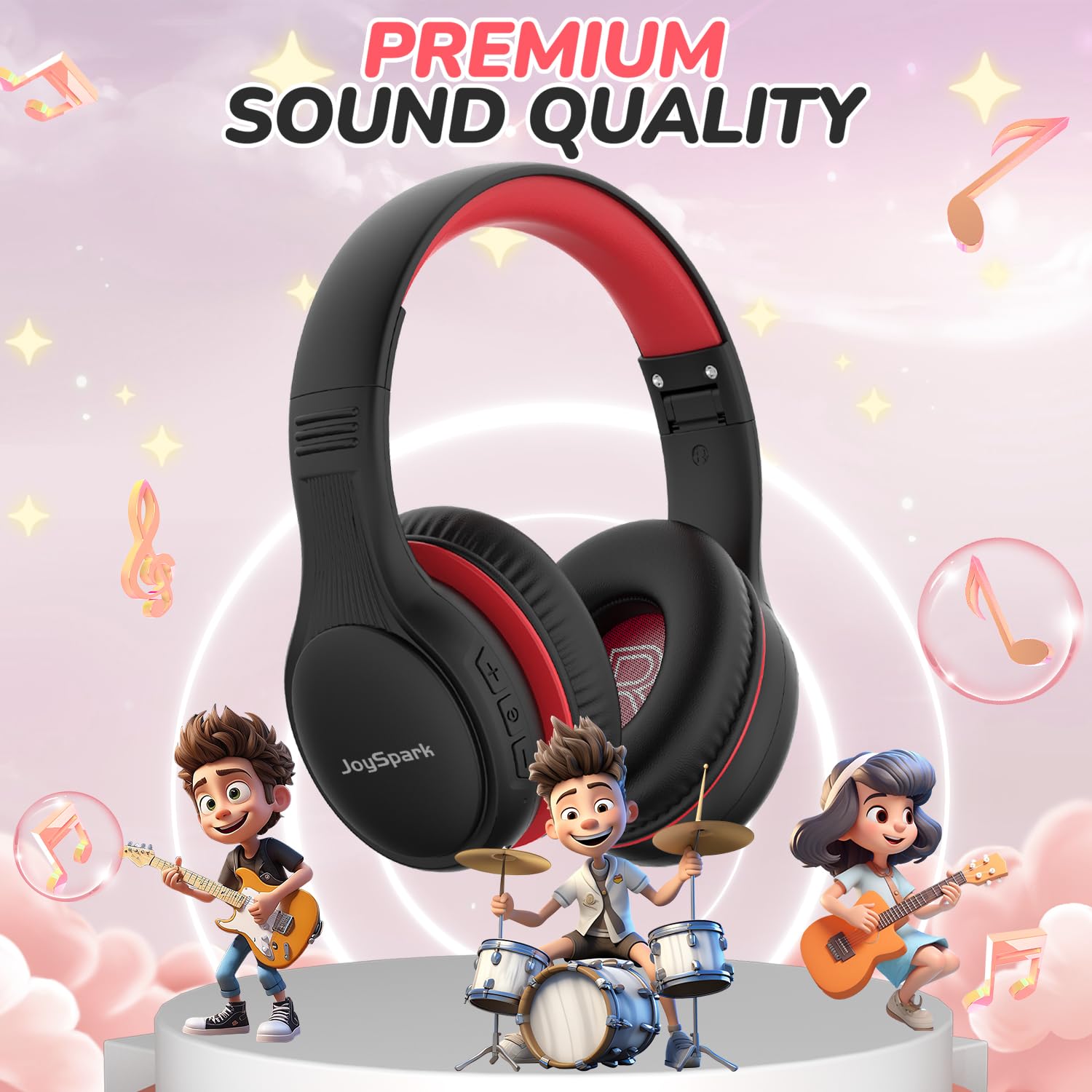 JoySpark volume options 85dB and 94dB for safer listening in different settings.