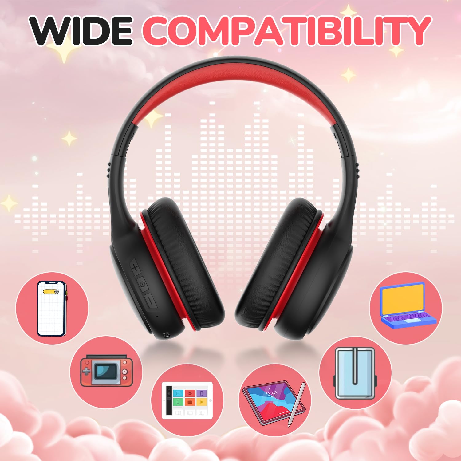 Durable construction with cushioned cups stands up to daily kid use.