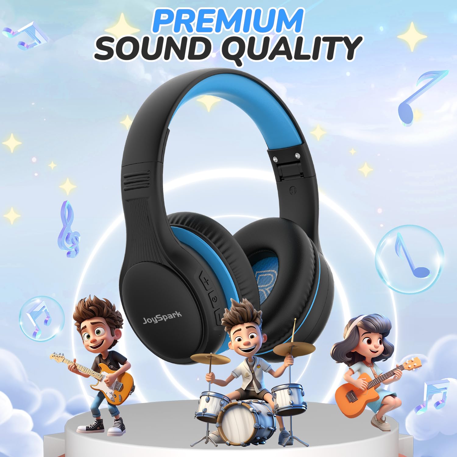 JoySpark Type-C fast charging, quick power for on-the-go listening.