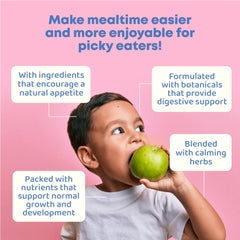 JoySpring Appetite Booster liquid drops ready to mix with juice for easy dosing.
