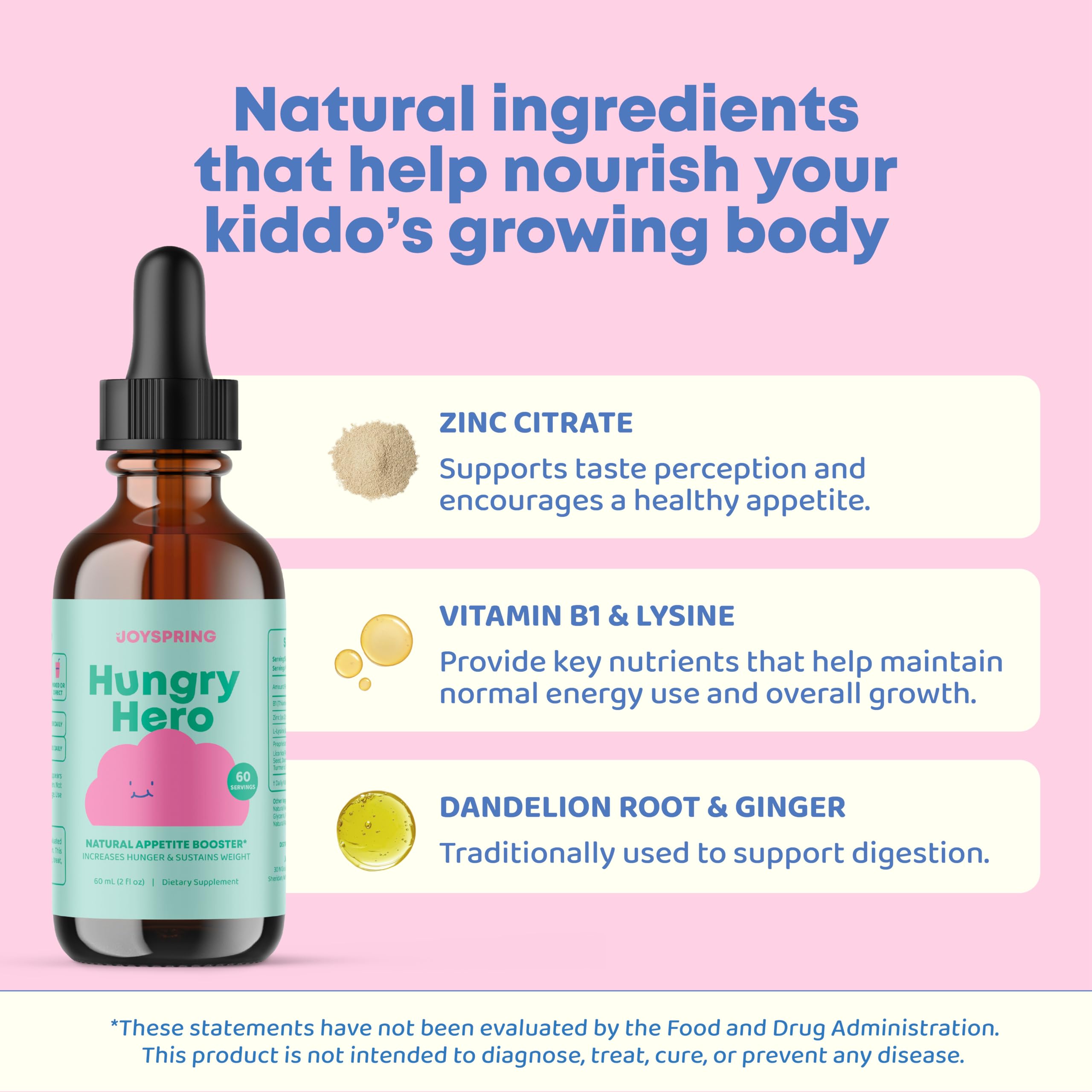JoySpring USA-made label highlights quality and clean ingredients.
