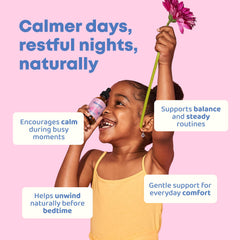 JoySpring Calmify dropper dispense demonstrates easy daily dosing for children