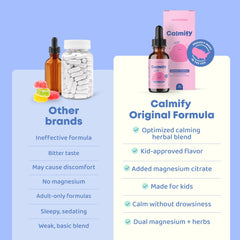 JoySpring Calmify label view highlights vegan, gluten-free, sugar-free packaging