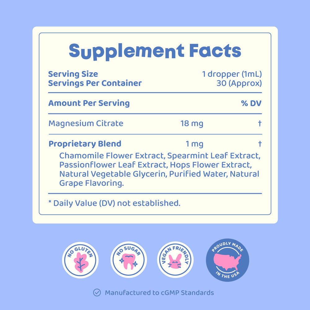 JoySpring Calmify vegan gluten-free sugar-free badge reinforces kid-friendly choice