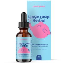 JoySpring Lions Mane Drops bottle for easy daily dosing to support focus.