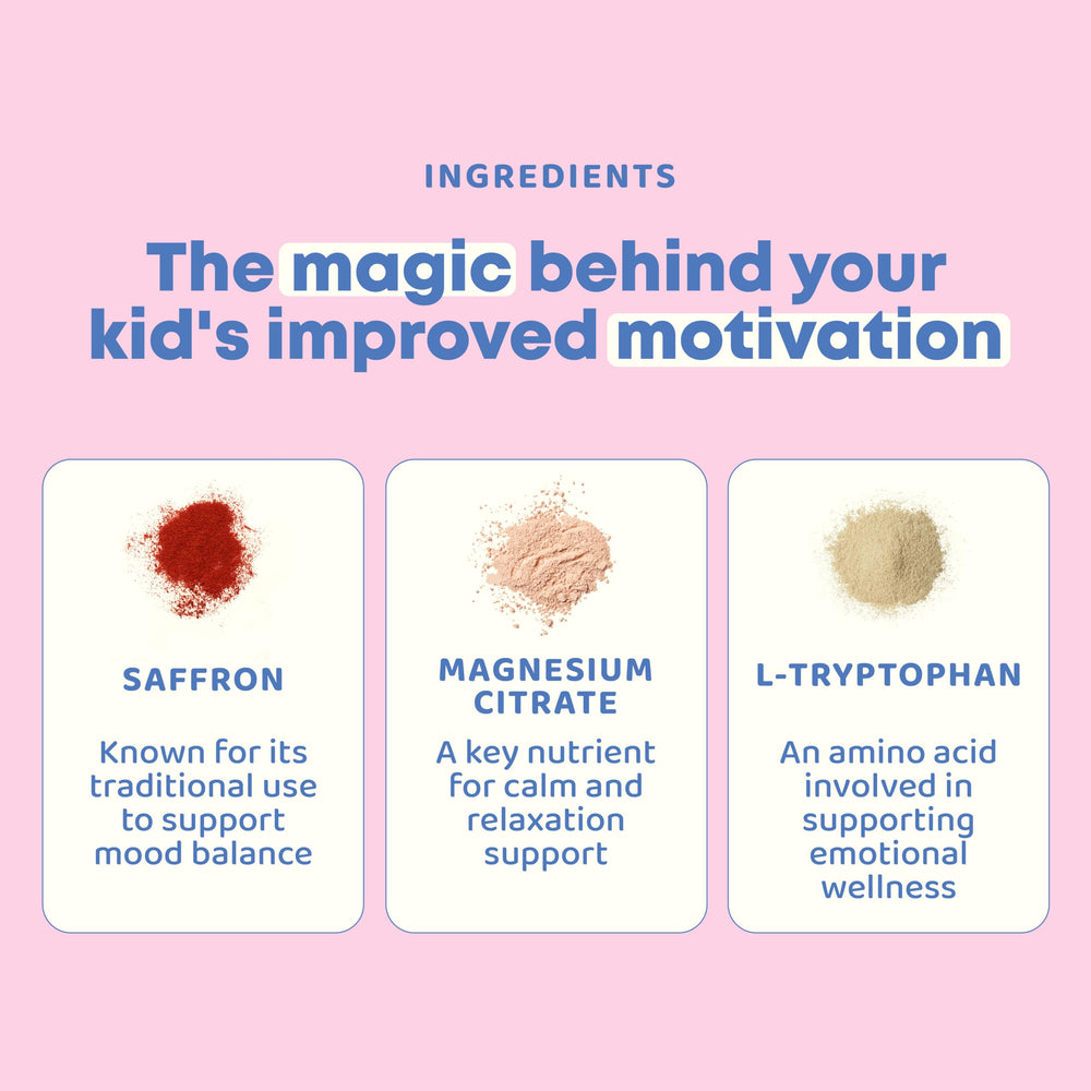 JoySpring Saffron for Kids calming herbs like chamomile and lemon balm