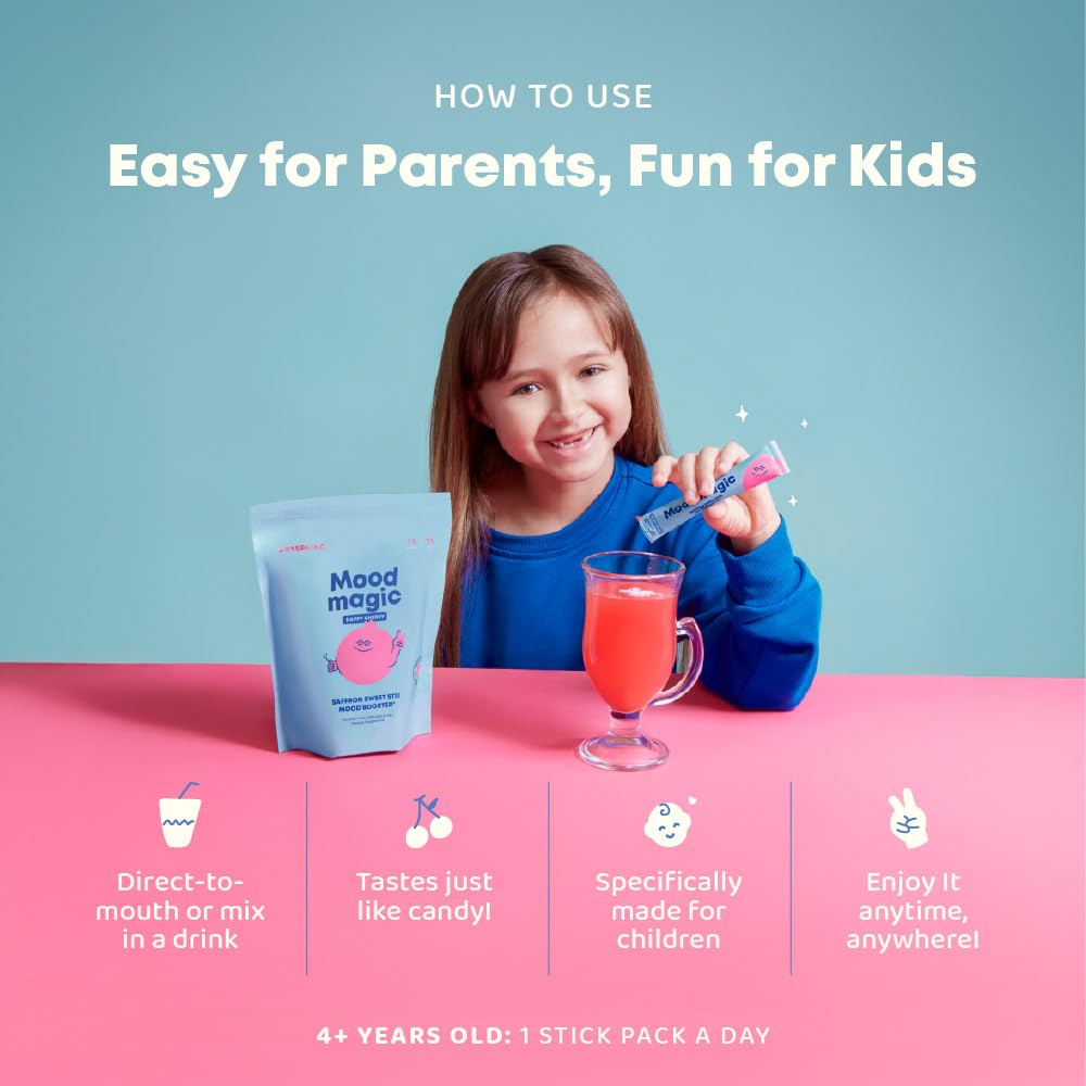 JoySpring Saffron for Kids vegan-friendly, sugar-free formulation