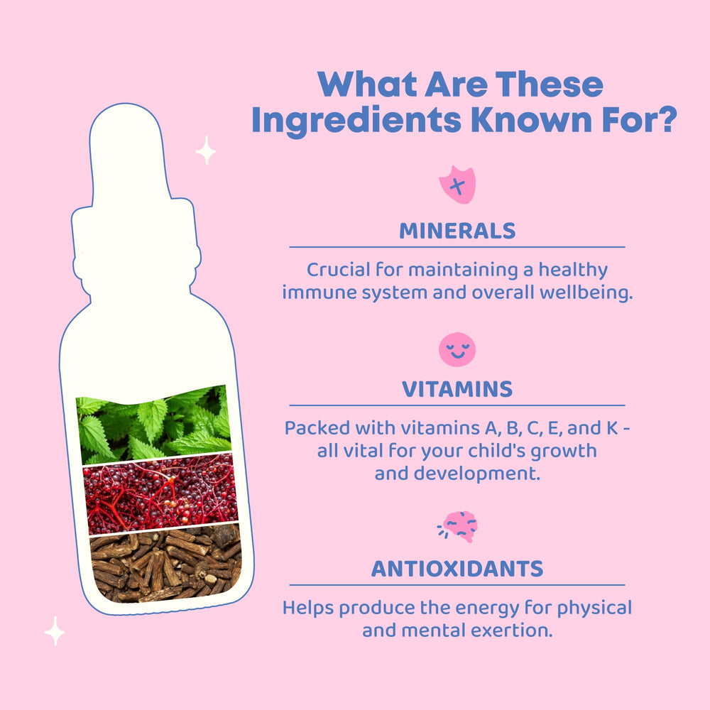 JoySpring Vital Vits elderberry nutrients supporting kid-friendly routines.
