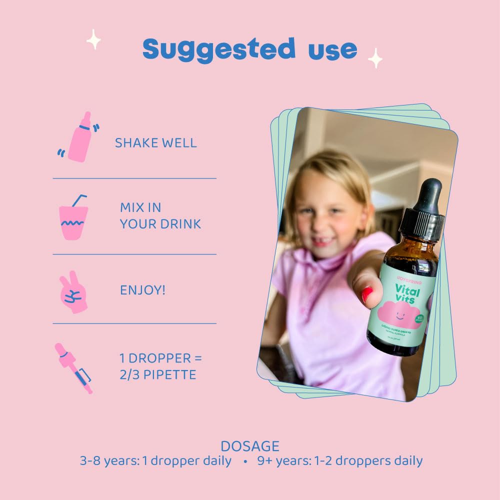 JoySpring Vital Vits made in USA with non-GMO ingredients.
