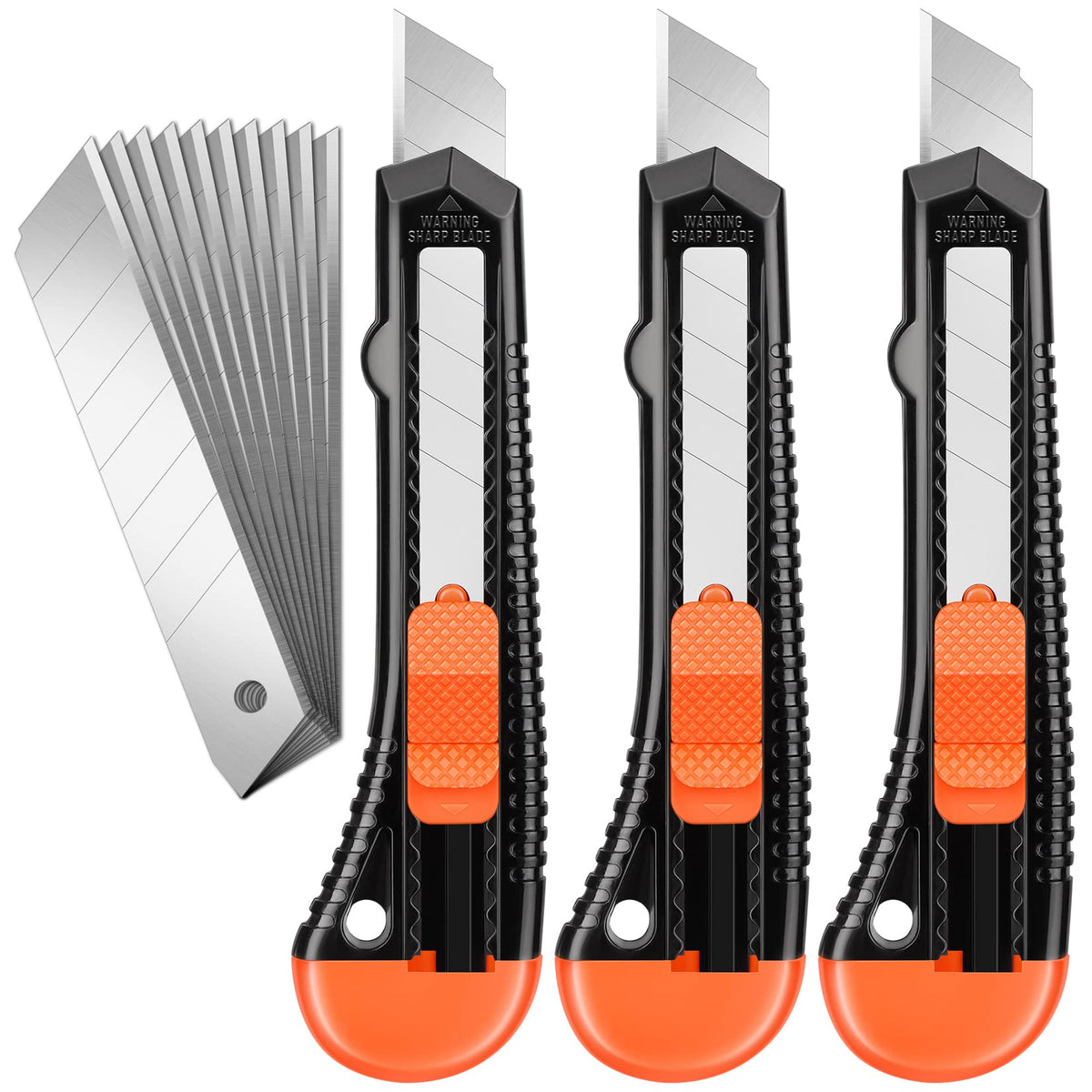 Joyumy box cutter compact retractable for safe storage and one-handed use.