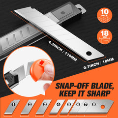 Joyumy box cutter ergonomic grip for comfortable extended use.