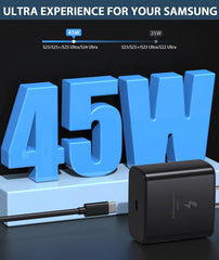 JPEOAYBI 45W USB-C fast charger front view shows sleek build for rapid charging