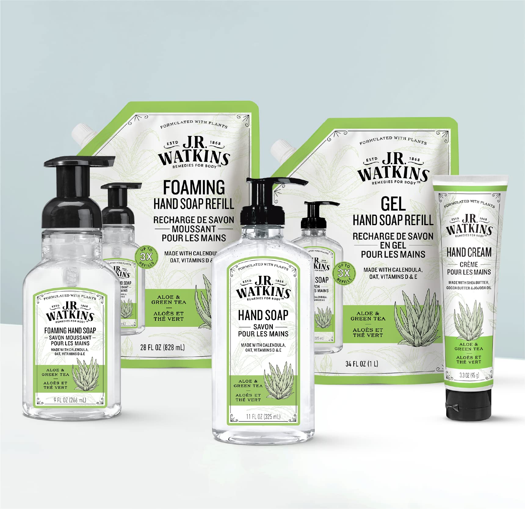 Aloe & Green Tea scent from J.R. Watkins hand soap