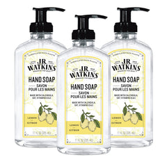 J.R. Watkins gel hand soap lemon 3-pack bottle delivers refreshing cleanse without drying.