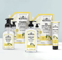 J.R. Watkins lemon scent closeup highlights bright citrus aroma for a fresh hand wash.