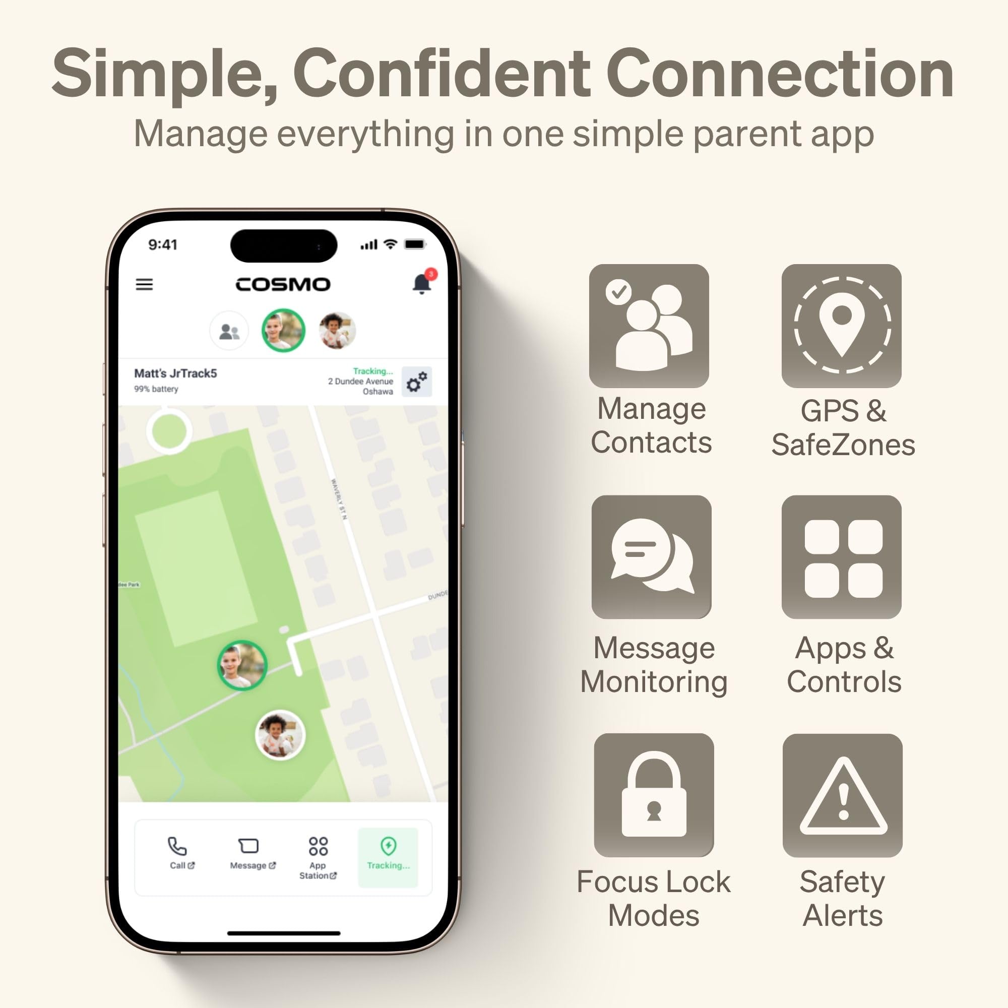 JrTrack 5 Cosmo eSIM activation ready for family-safe cellular service