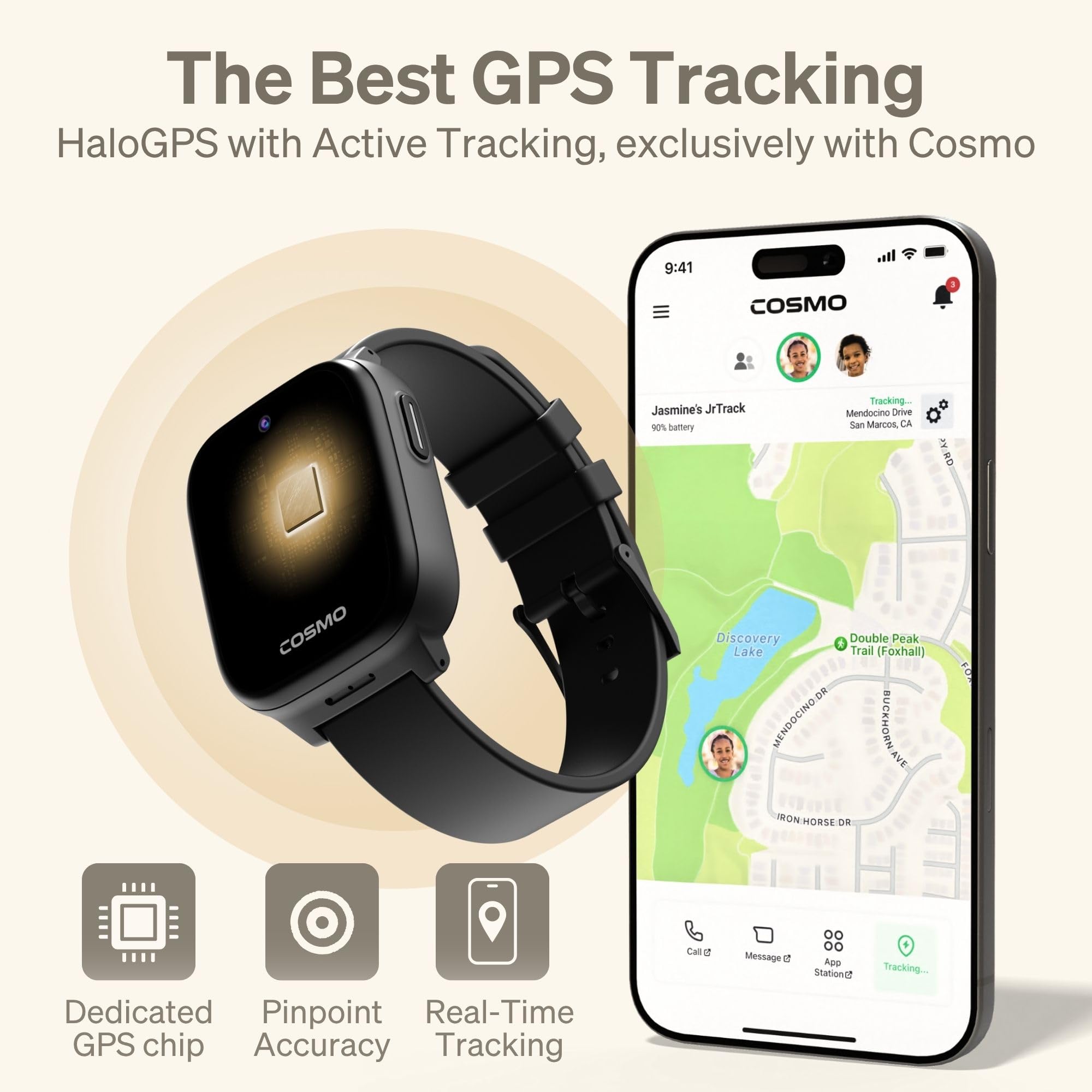 JrTrack 5 Cosmo parental controls dashboard for time and apps management
