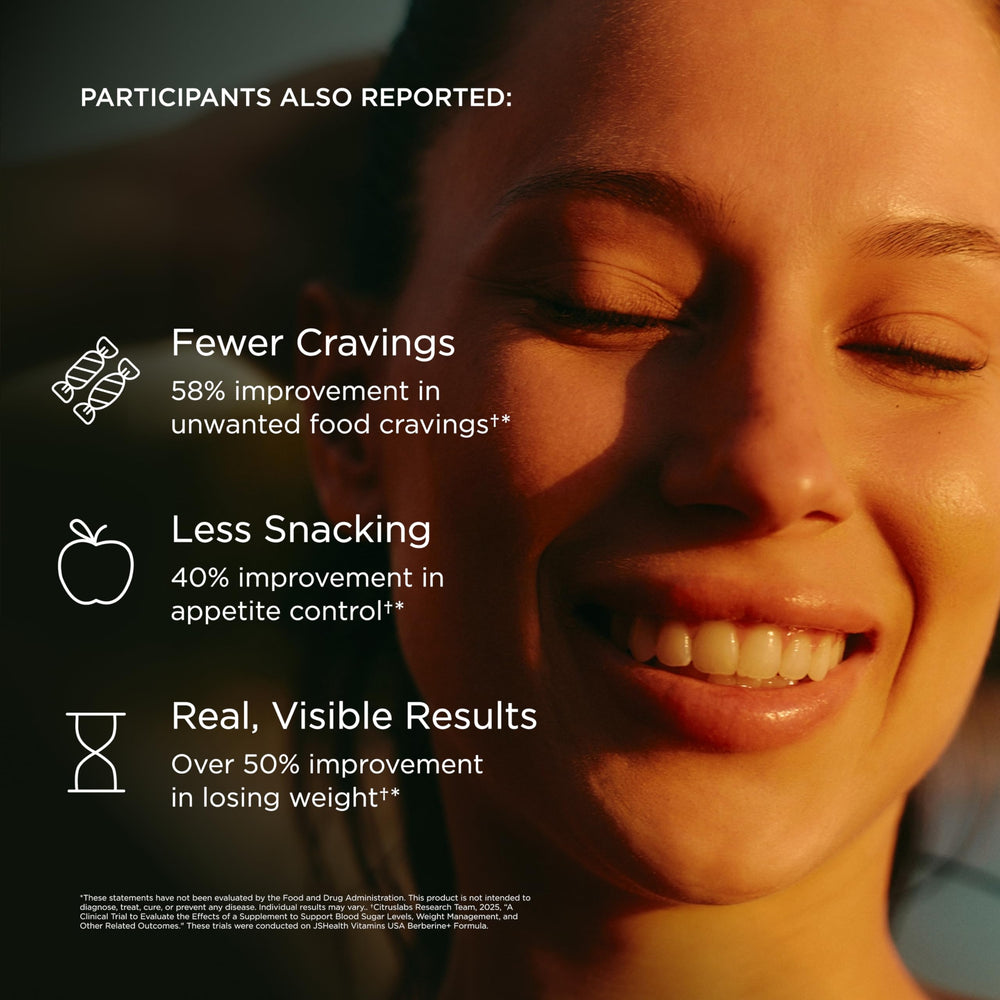 JSHealth Berberine with Rebersa formula and metabolic support.