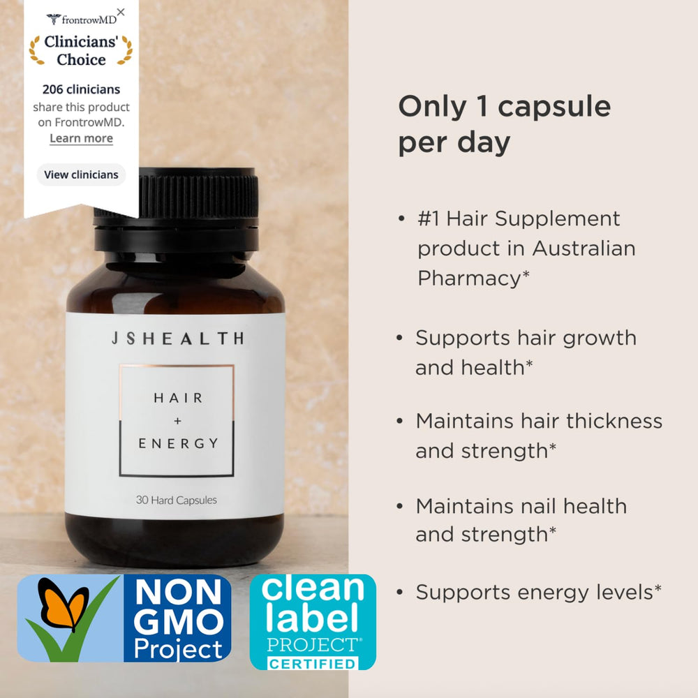 JSHealth bottle on kitchen counter for daily convenience.