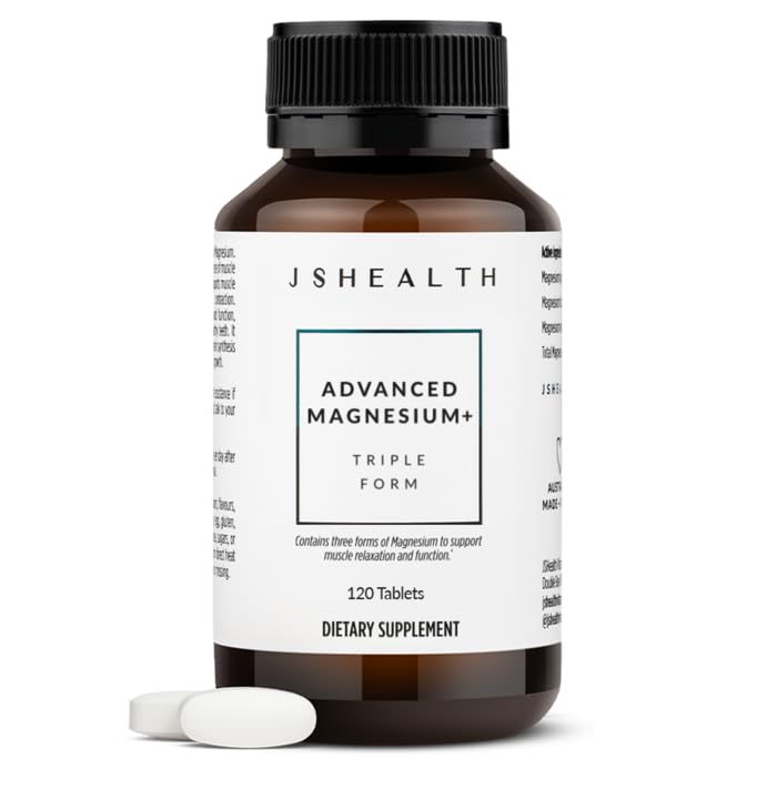 JSHealth Magnesium Sleep tablets in bottle promote relaxed nights.