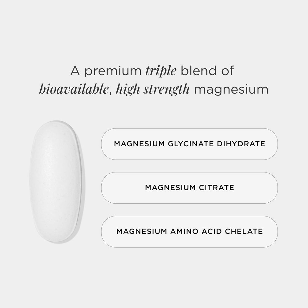 JSHealth magnesium in three bioavailable forms for better absorption.