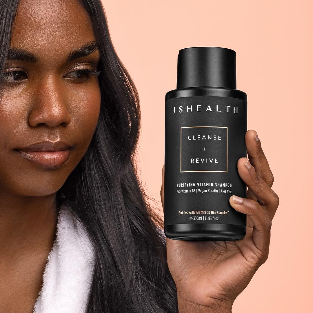JSHealth Vitamin Shampoo features a citrus botanical scent in the shower.