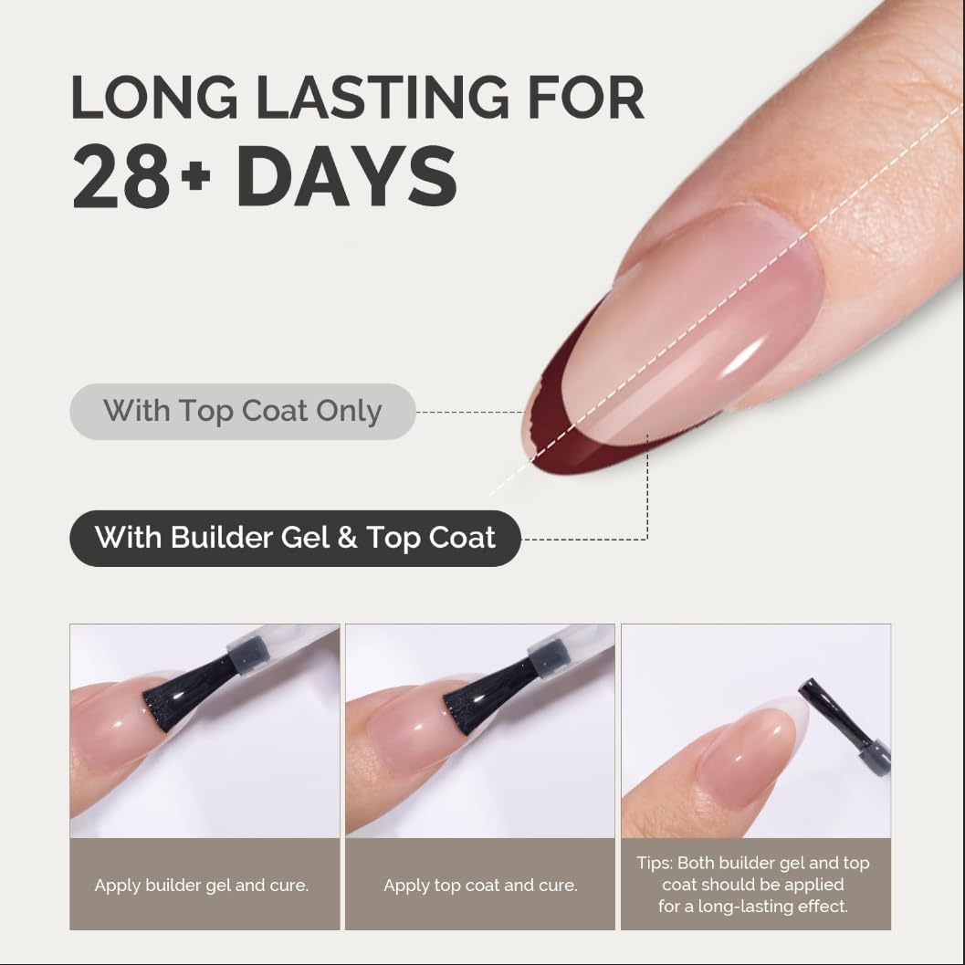 Three-in-one French series design with primer, soft gel, and matte coat for simplified steps.