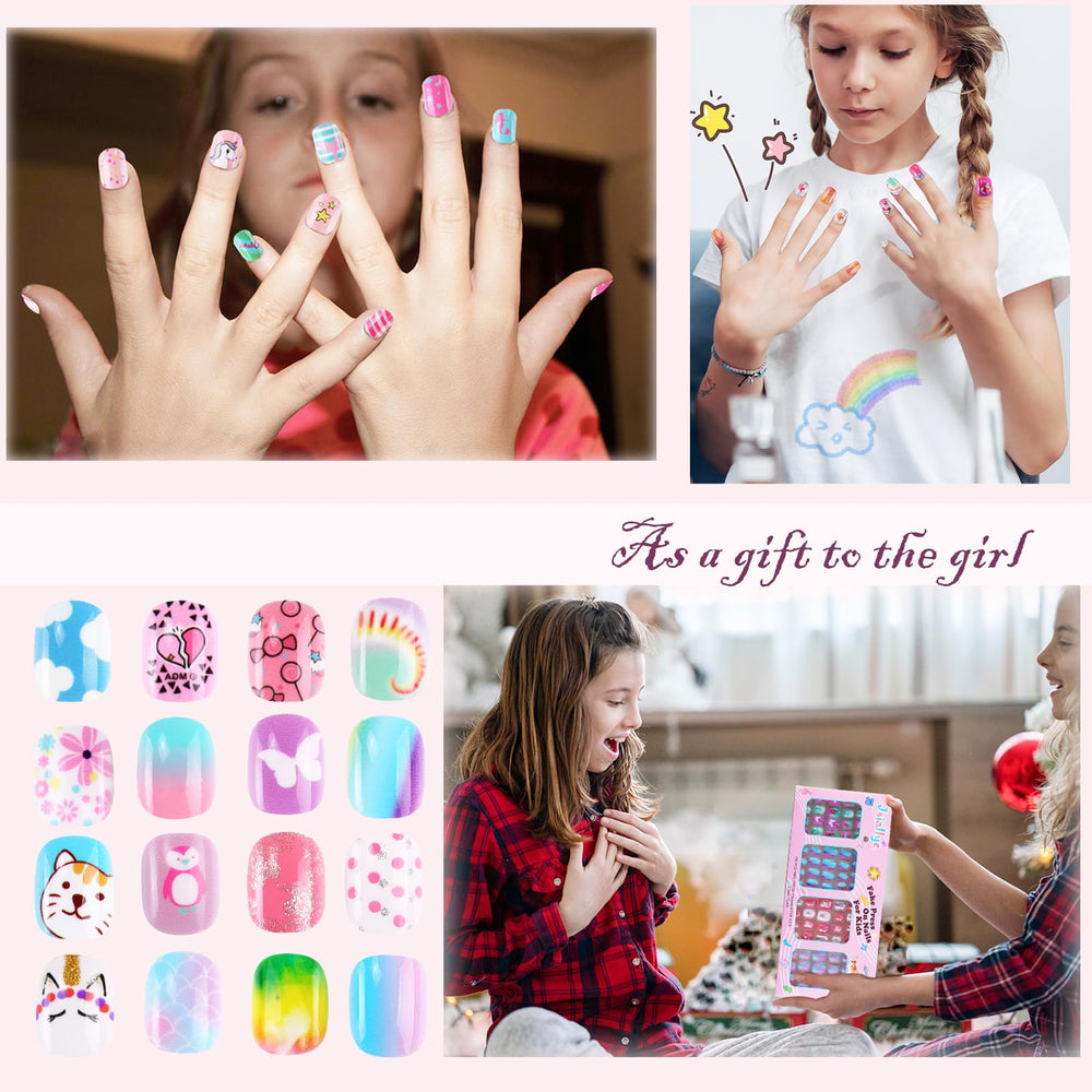 Jsiallye pre-glued nails save time for busy mornings and easy gifting.