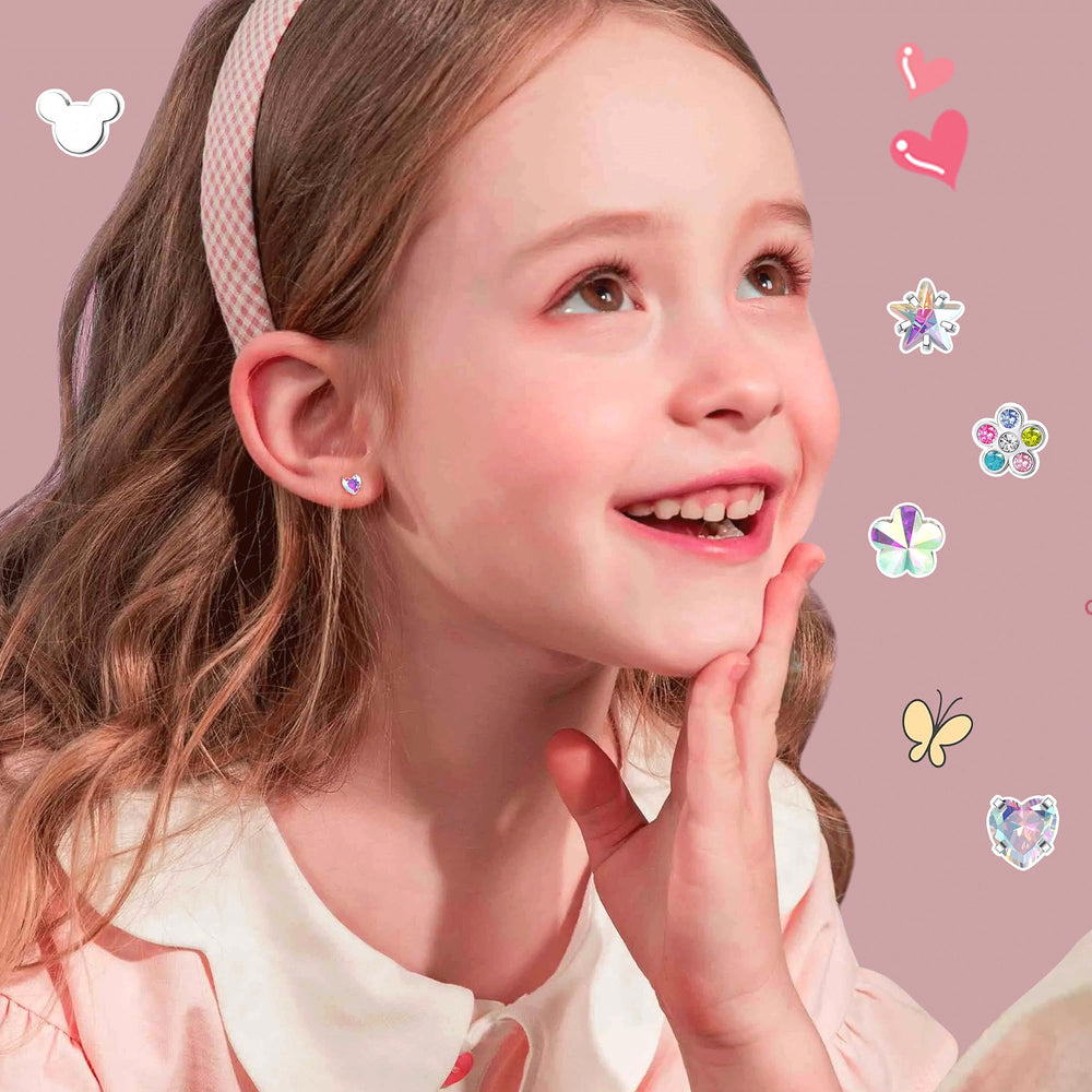 Jstyle cz heart earrings add charming accents to outfits.