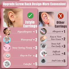 Jstyle cz star earrings provide sparkle for casual and party looks.
