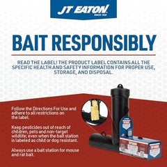 Bait blocks with center holes designed for easy bait-station placement.