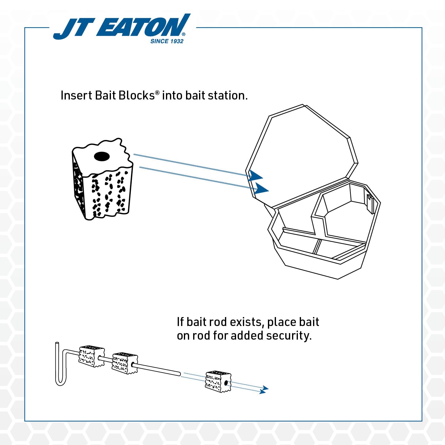 Outdoor farm setting using JT Eaton blocks for rodent control