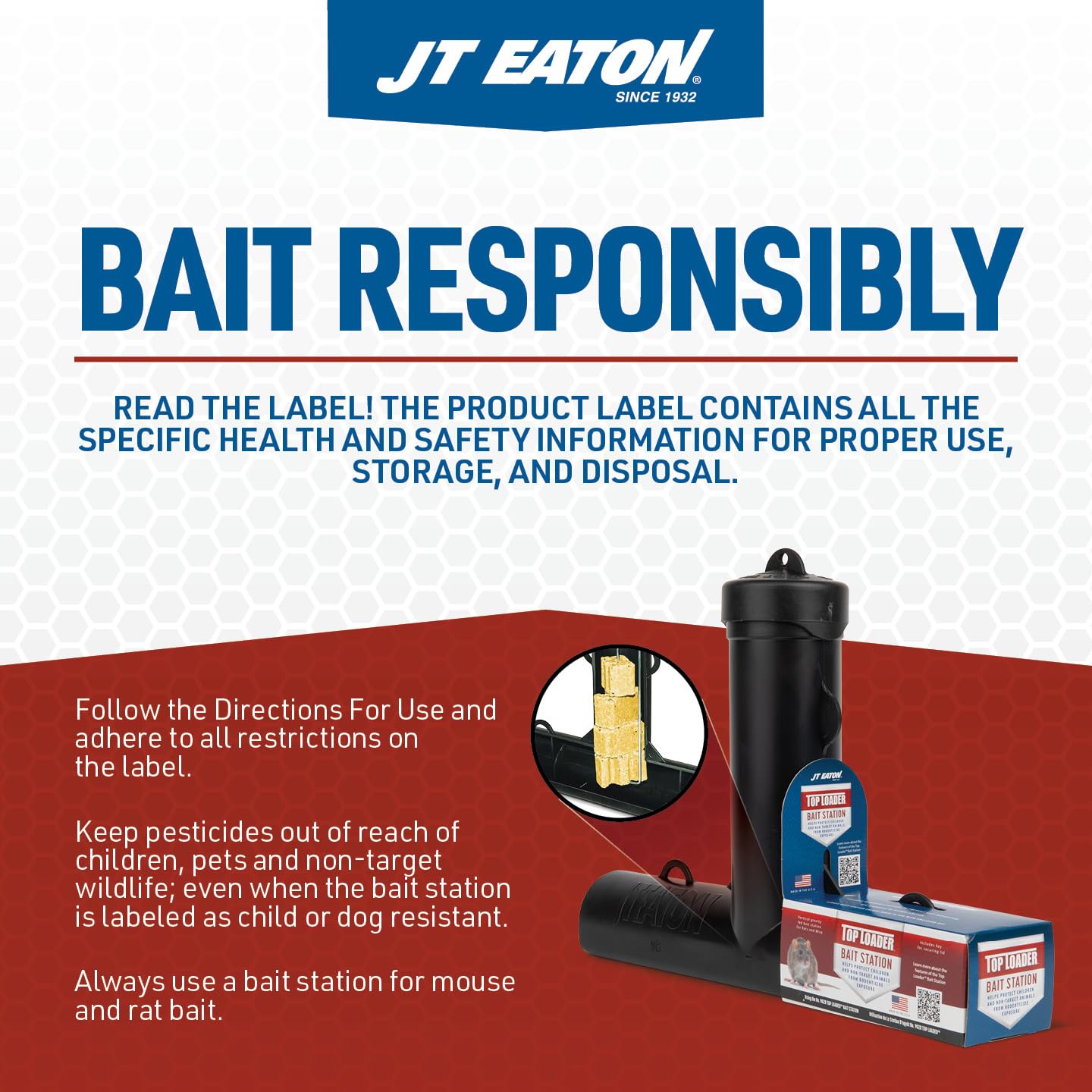 One-year warranty documentation for JT Eaton bait product