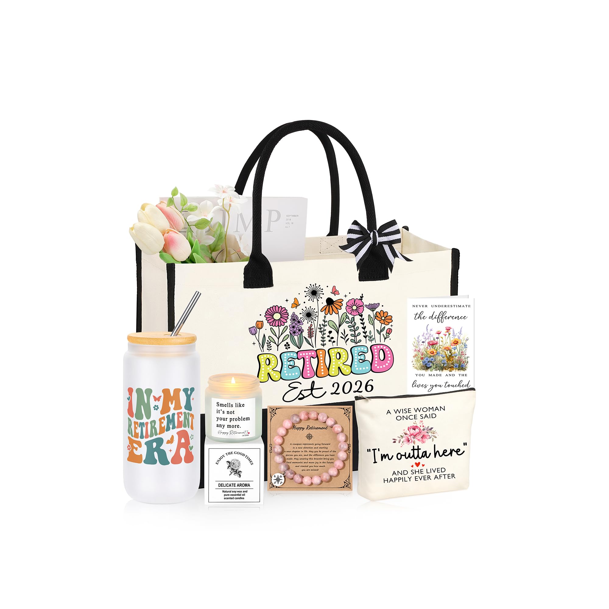 JTENGTOP Retired-2026 tote bag in durable cotton canvas for daily use.