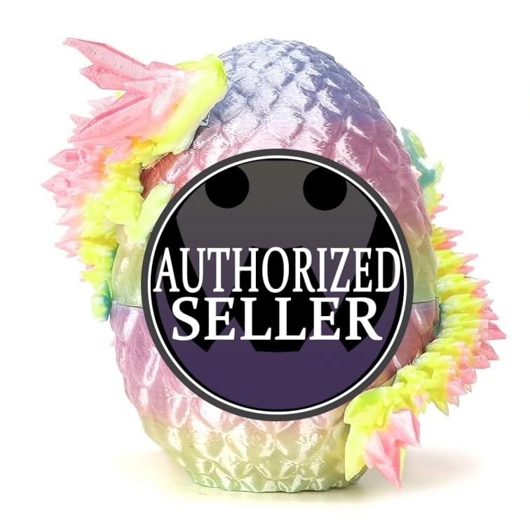 JTILEZU 3D-printed dragon inside the egg ready for discovery.