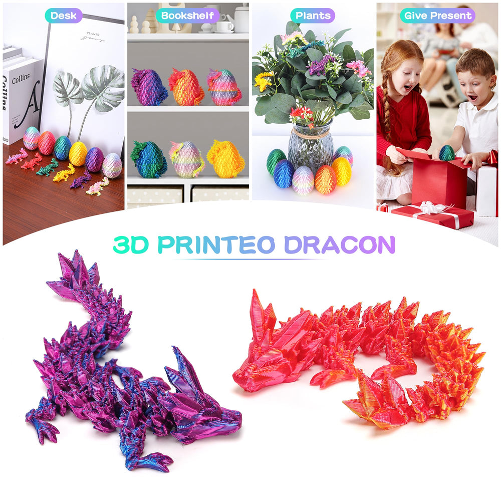 JTILEZU full articulated dragon with movable joints for poseable display.