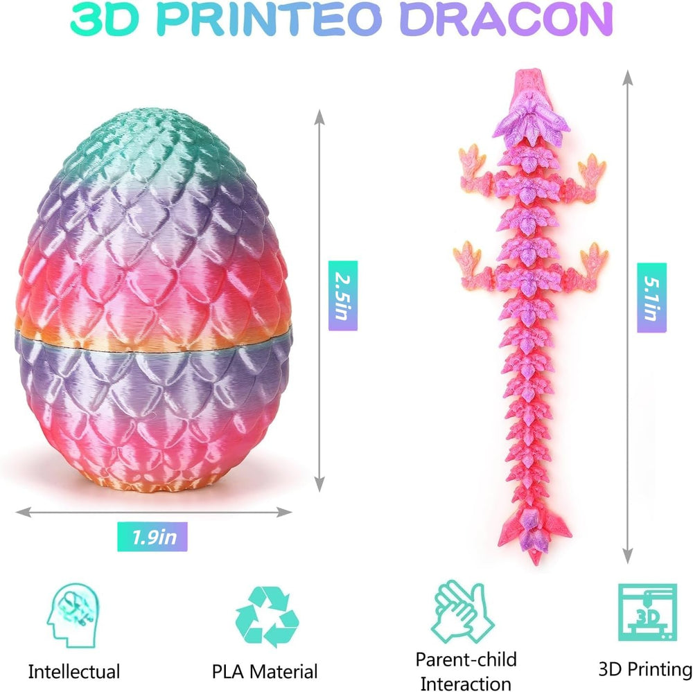 JTILEZU prefilled Easter dragon eggs invite tactile exploration.