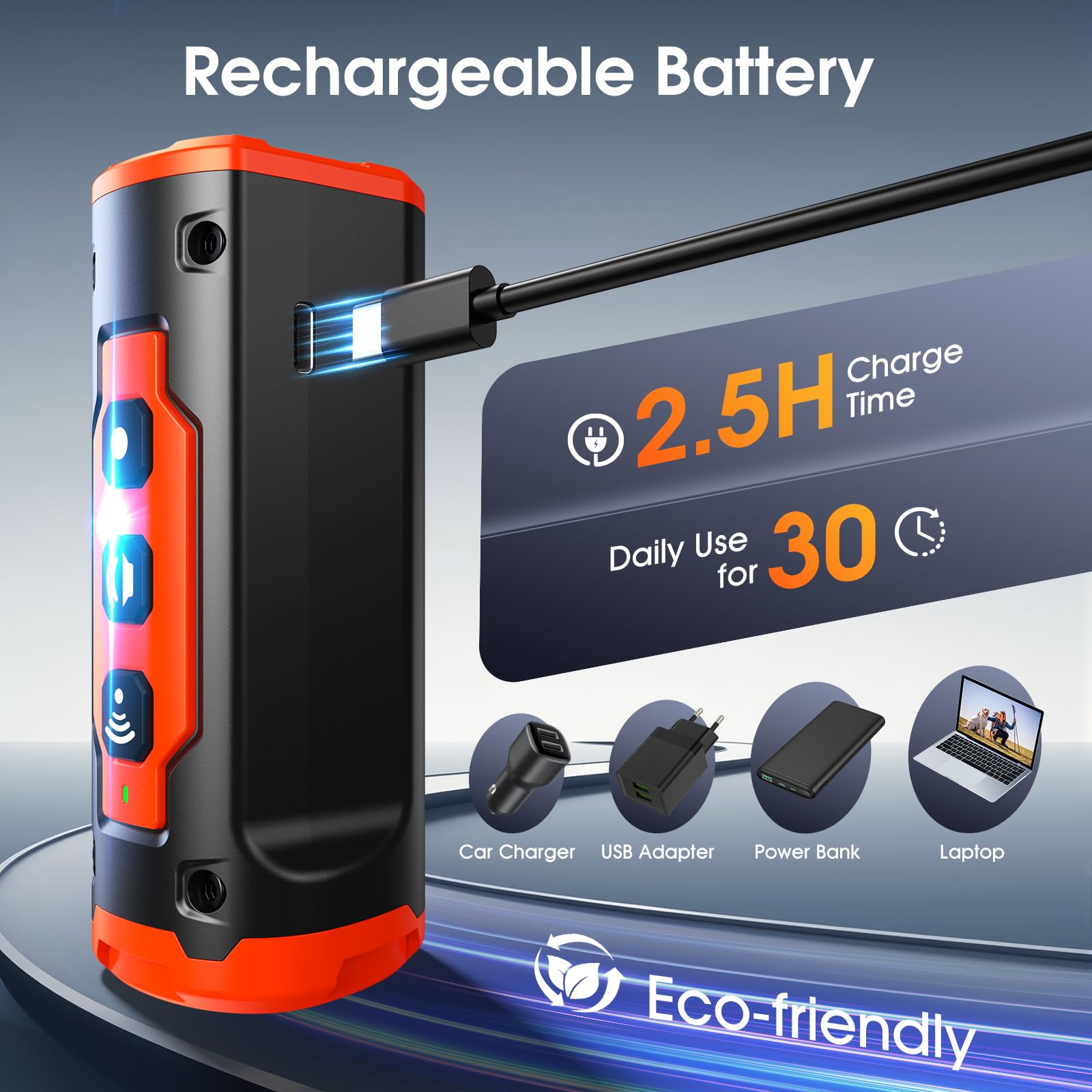 JTJTXL 1Touch orange device for everyday use in home or park