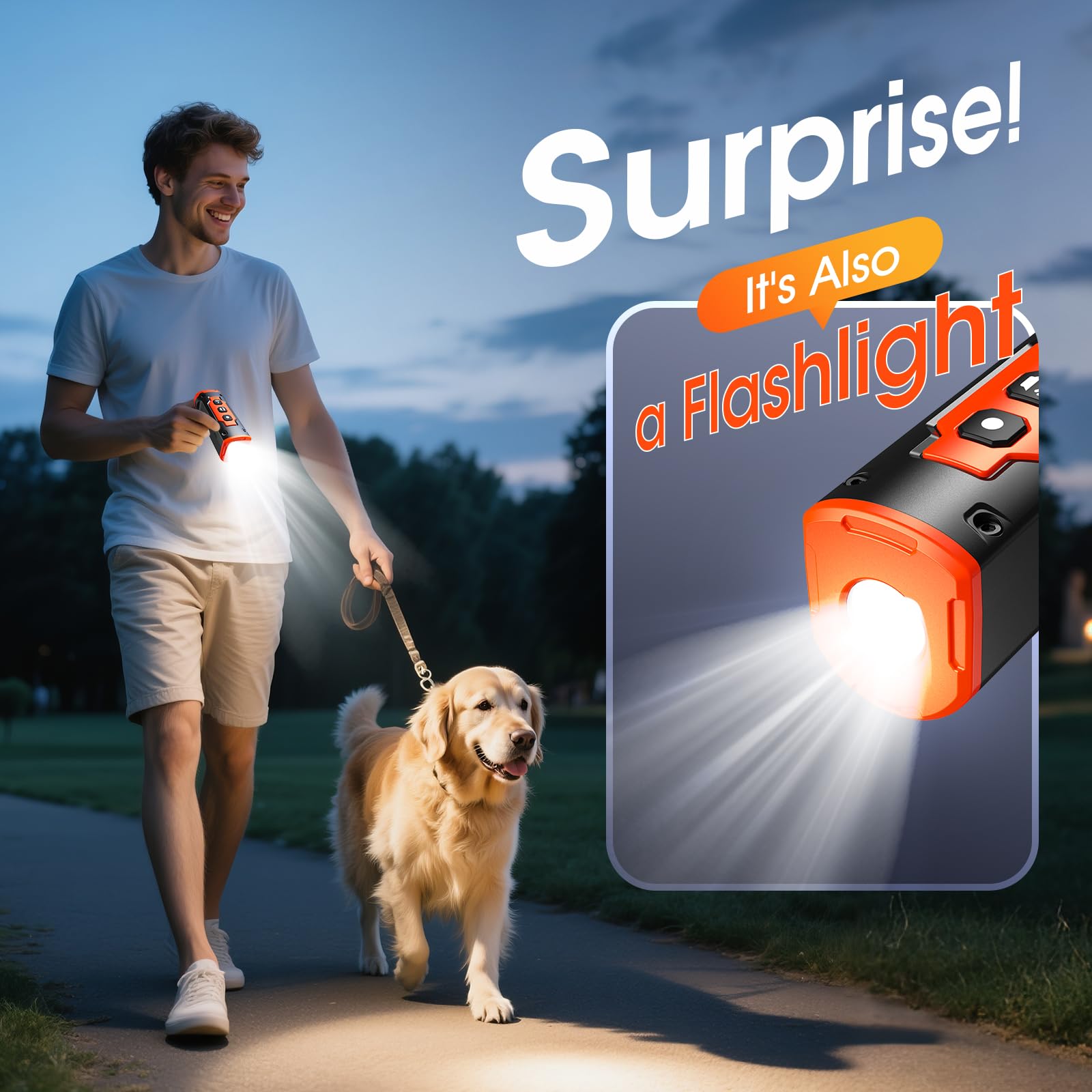 JTJTXL 1Touch ultrasonic with flashlight mode doubles as a night torch