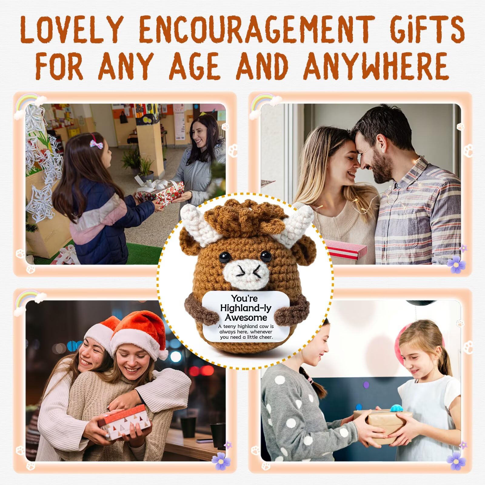 Jubilora Christmas Easter gift Highland Cow plush for loved ones
