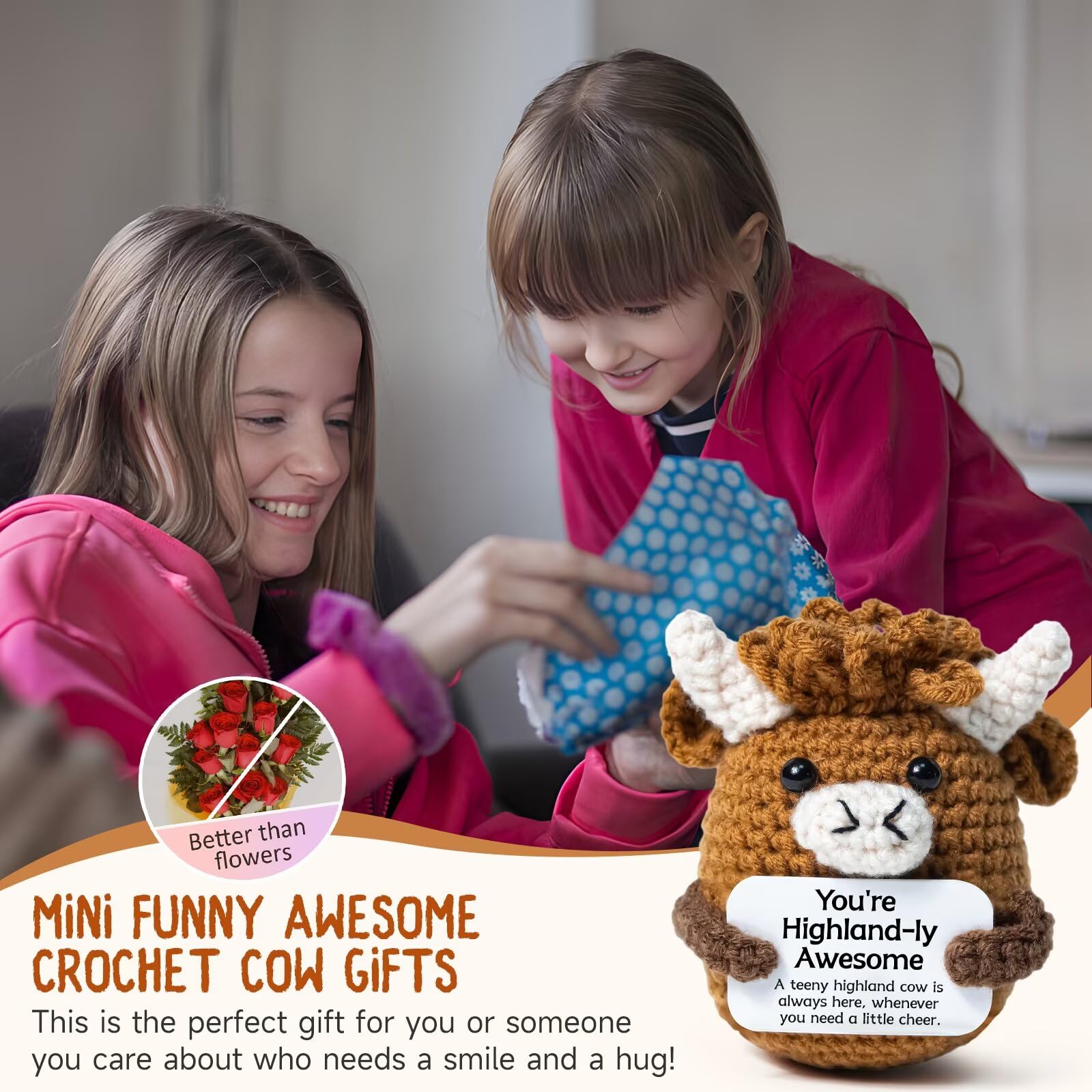 Jubilora emotional-support crochet gift ready for gifting to friends
