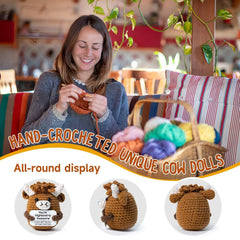 Jubilora soft yarn Highland Cow plush for comforting moments