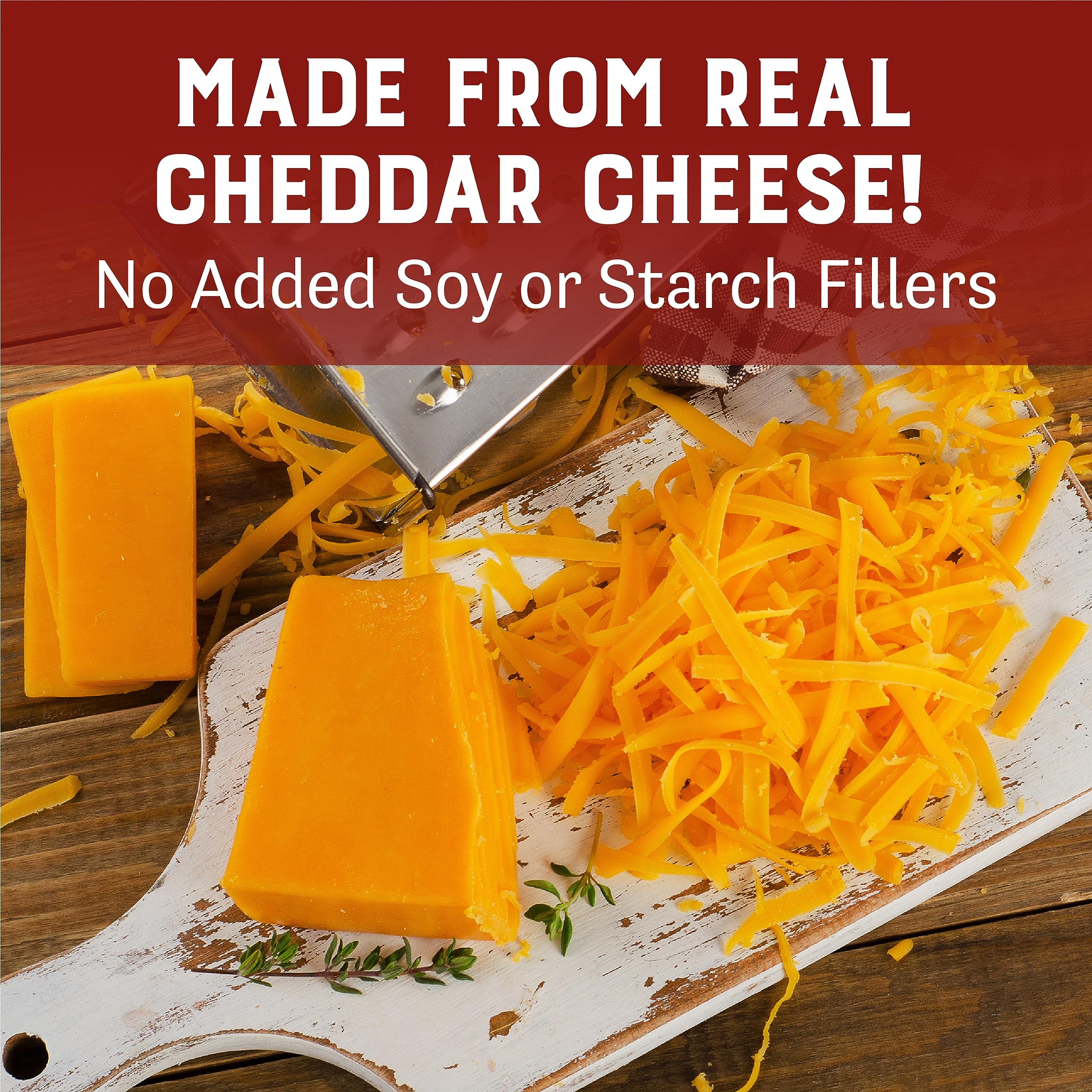 Pouring cheddar cheese powder to flavor sauces