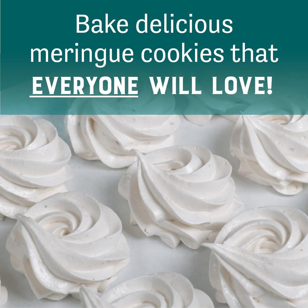 Judee's meringue powder used in cookie decorating supplies.