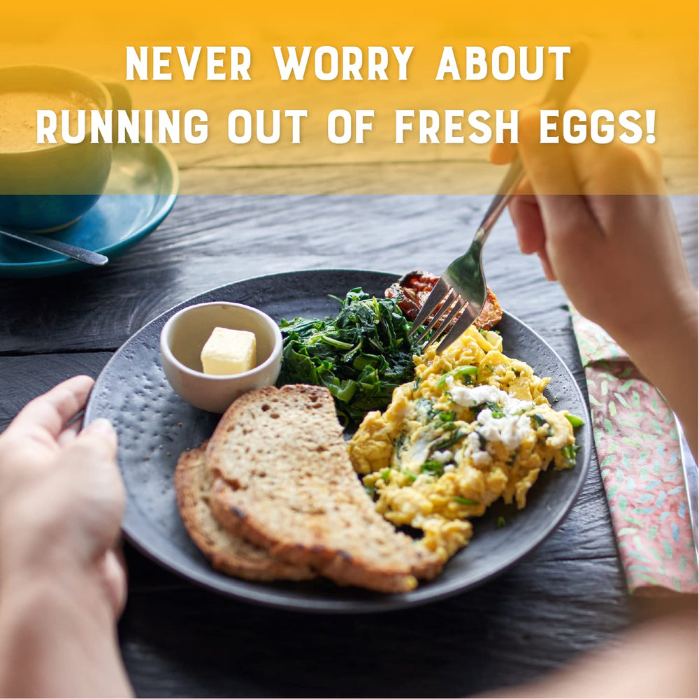 Judee's camping meal with egg powder for on-the-go protein on trails.