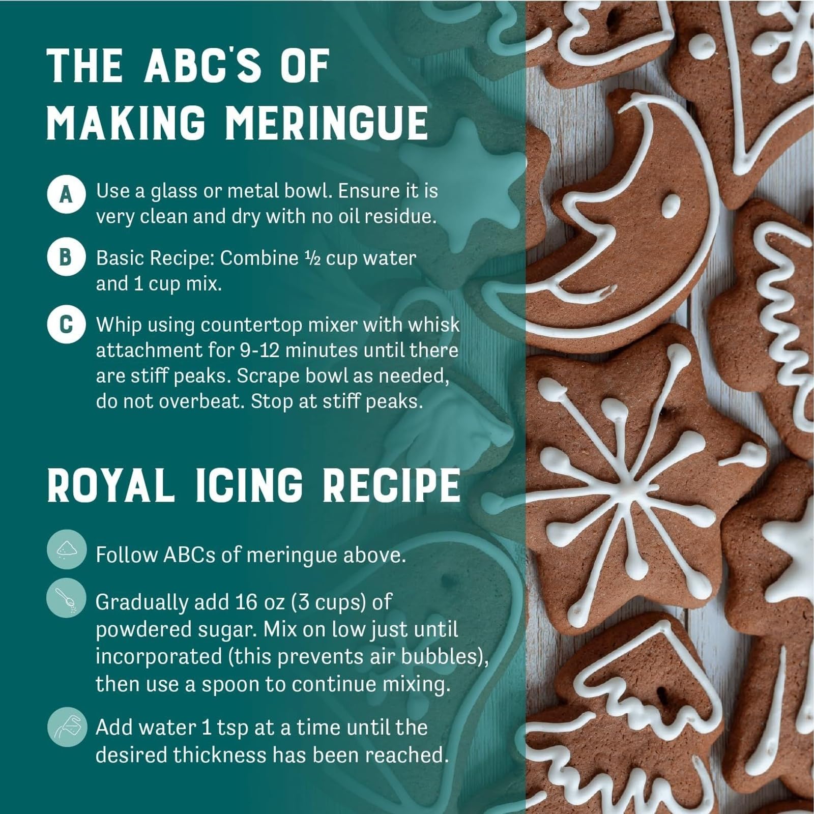 Judee's vanilla-flavored meringue powder enhances icing and pie toppings.