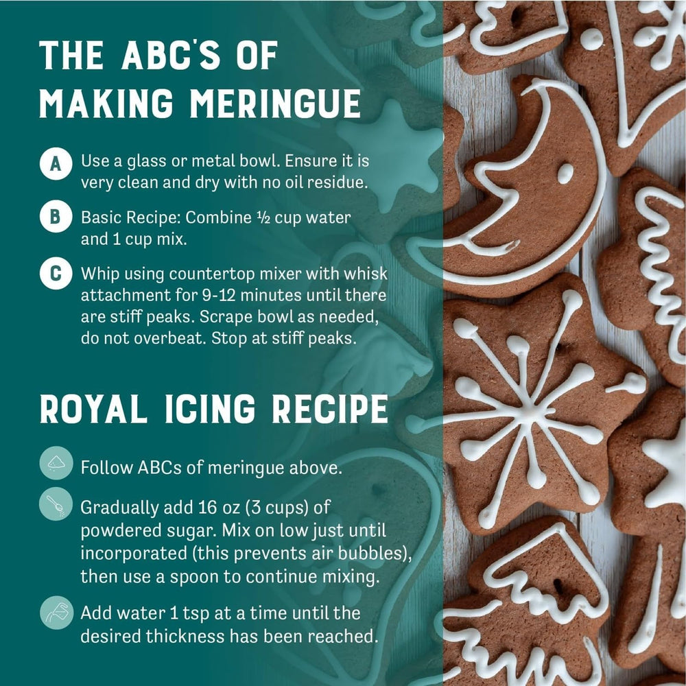 Judee's vanilla-flavored meringue powder enhances icing and pie toppings.