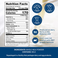 Judee's standup pouch preserves freshness for shelf-stable use at home or on the go.