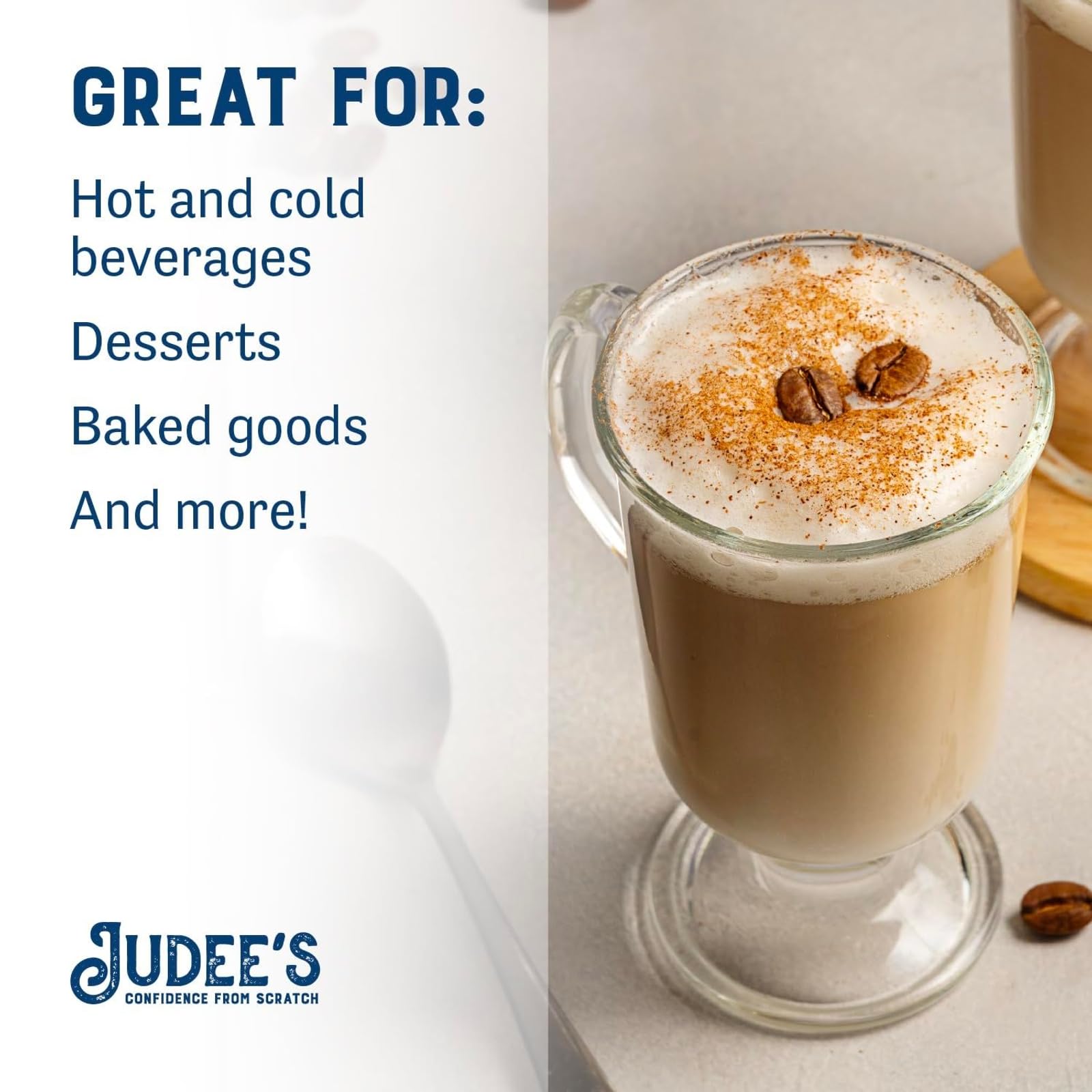Reconstituted cream from Judee's powder enriches baking and sauces.